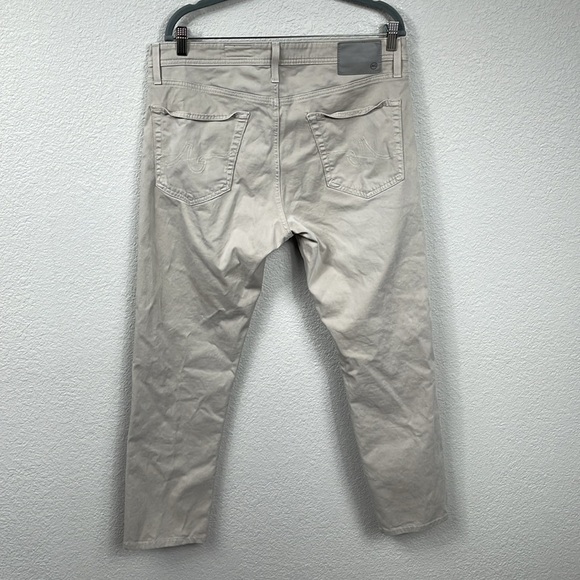 AG Adriano Goldschmied Tellis Modern Slim Jeans Khaki Cream Beige Sz 36x32 - Picture 6 of 13